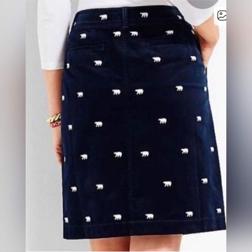 Talbots Polar Bear Velvet Skirt size 8 Nwot - Picture 2 of 6